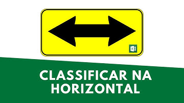 Classificando Dados na Horizontal - Excel