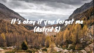Astrid S - It's okay if you forget me (Lyrics)