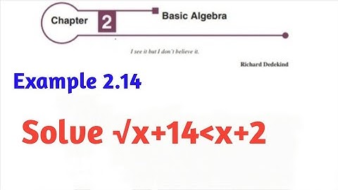 Class 11 Chapter 2 Basic Algebra Example 2.14