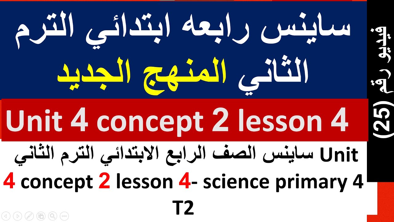ساينس الصف الرابع الأبتدائي الترم الثاني unit 4 changing landscapes   concept 2 lesson 4    science