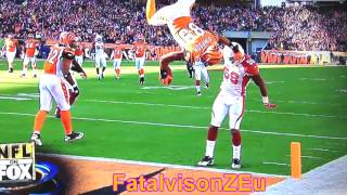 Front Flip Over Player Touch Down! NFL Jerome Simpson