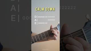 Calm Down Rema Guitar Tutorial // Calm Down Guitar Karaoke #shorts