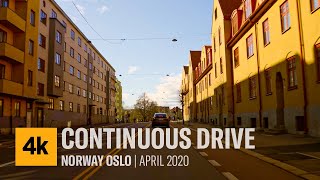 CONTINUOUS DRIVE OSLO | 4K | OSLO APRIL 2020