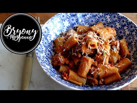 Spicy Italian Sausage Rigatoni | Bryony Morganna