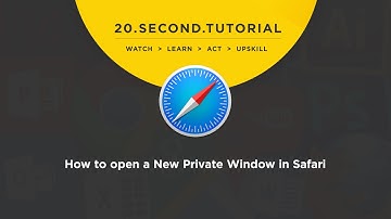 OLDIE - How to open a New Private Window: Safari Tutorial #17