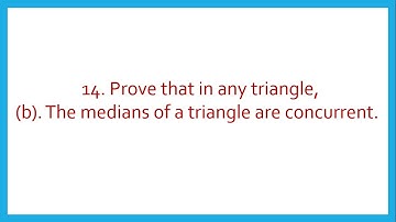 Prove that in any triangle, the medians of a triangle are concurrent.