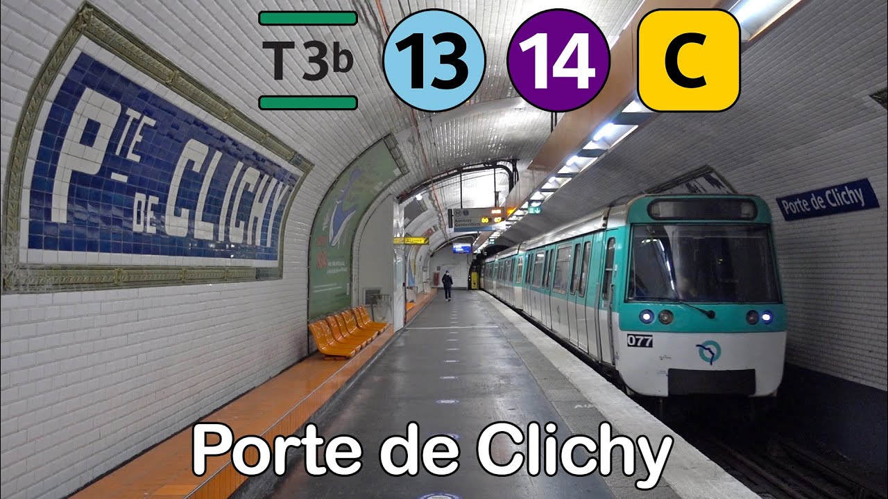 RER, Métro & Tram à Porte de Clichy YouTube