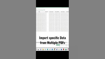 Import Specific data from Multiple PDF files using power query #shorts #excel #informative