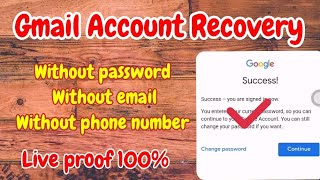 how to recover gmail account without phone number and recovery email 2024