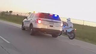 Motorcycle VS Cops Bike Run Off Road By Cop Car POLICE CHASE Bikes Running From Cops VS Bikers Video