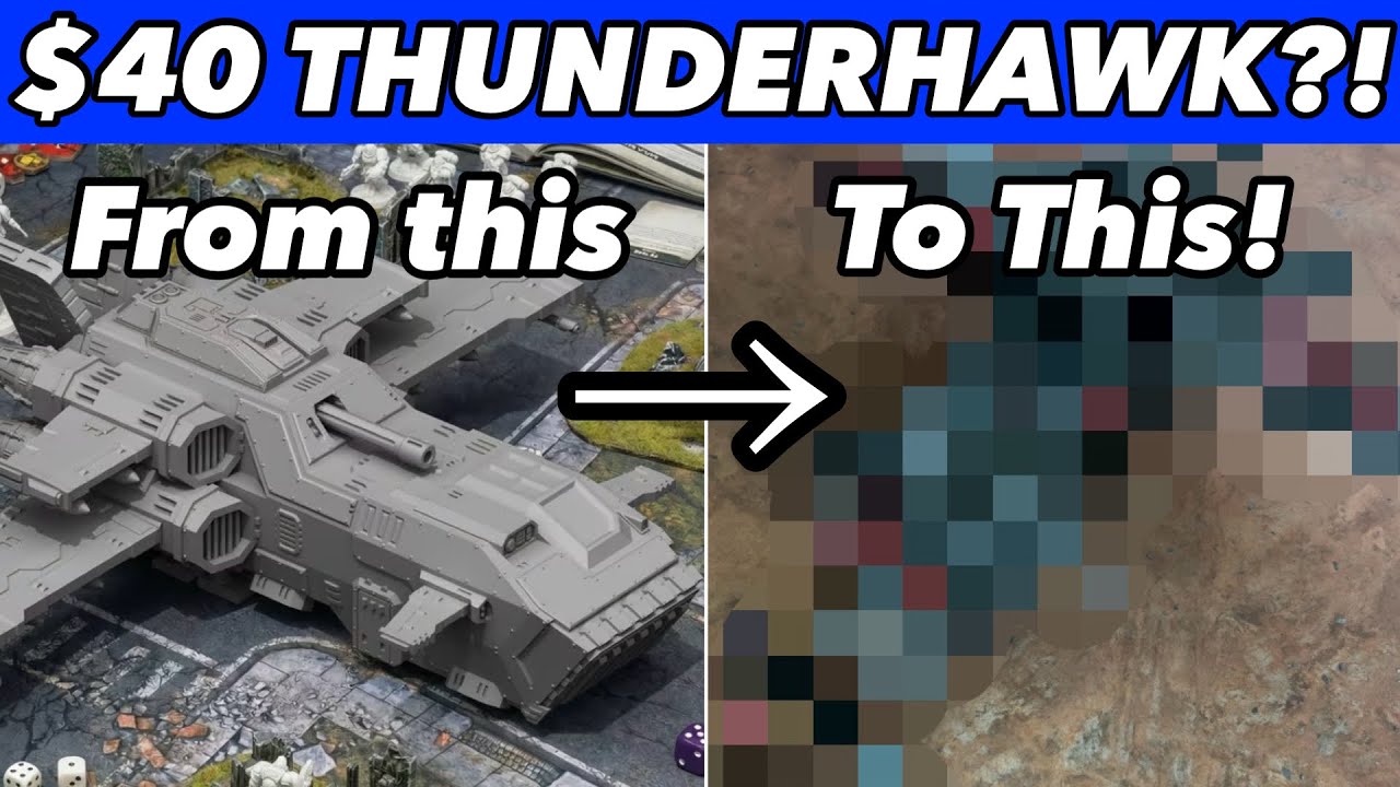 Супердешевый боевой вертолет Thunderhawk в масштабе 40k!
