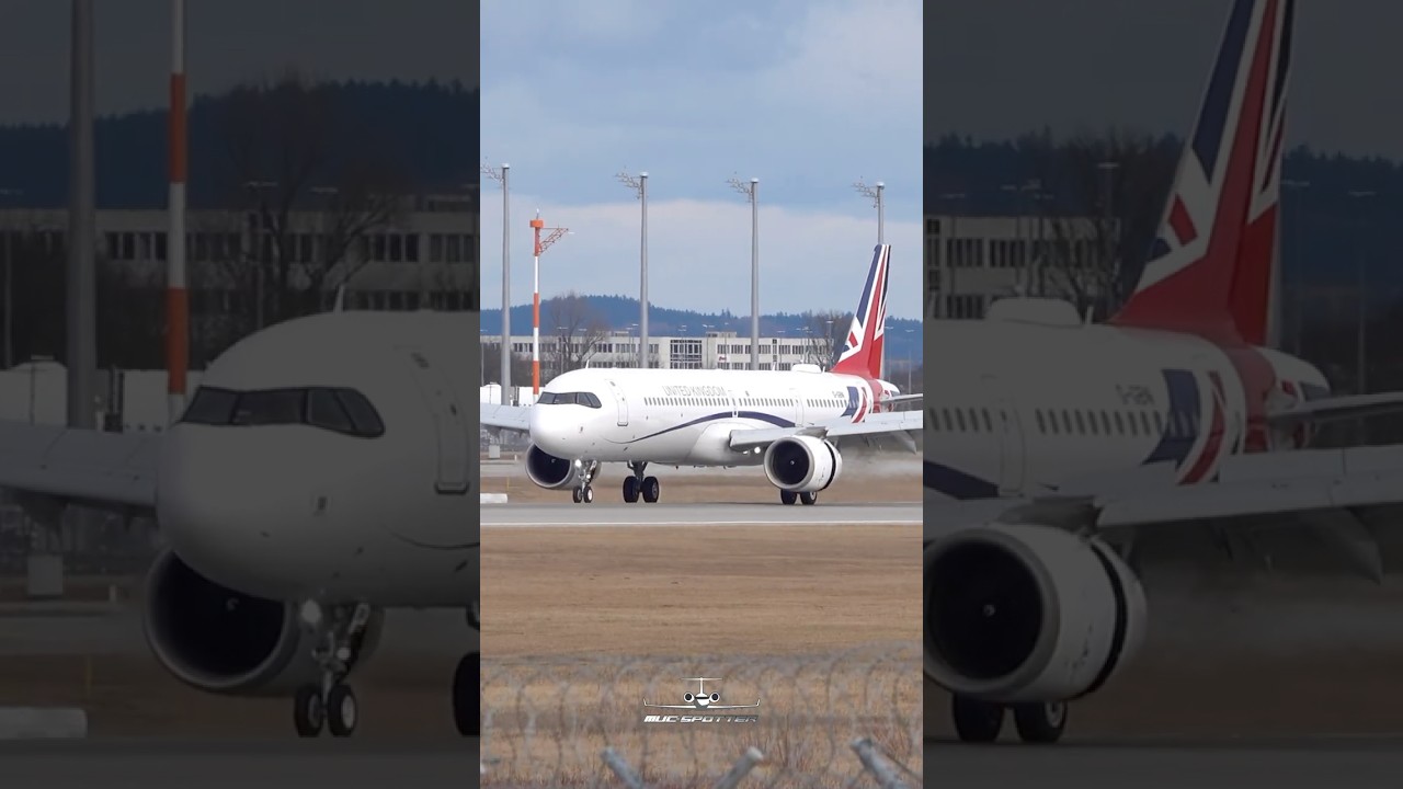 #airbus #a321 #a321neo #royal #airforce G-GBNI #arrival #munich #airport #uk #england #aviation