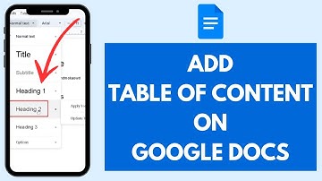 How to Add Table of Contents in Google Docs (2024) | Insert Table of Contents
