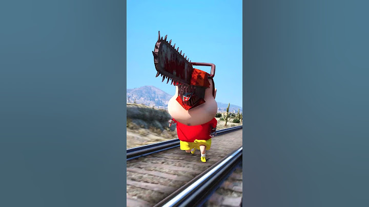 GTA V: CHAINSAW SHINCHAN SAVING SHIVA FROM THOMAS THE TRAIN #shorts