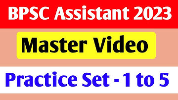 BPSC Assistant practice set(1 to 5 )// master video BPSC Assistant practice set book