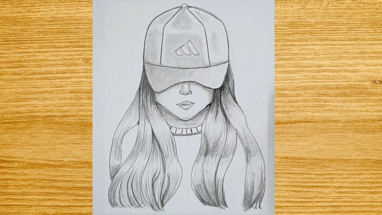 Pencil Sketch Girl Face