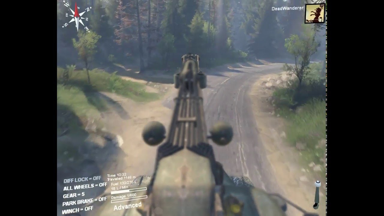 Spintires 3.03.16/ Speedrun/ River/ Hardcore mode/ Solo Ural-4320/