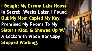 I Bought My Dream Lake House In Secret -Weeks Later, I Found Out My Mom Copied My Key, Promised My R
