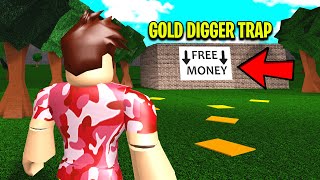 I Captured MOLLYBASKETRABBIT With A GOLD DIGGER TRAP.. You Won't Believe How She Escaped! (Roblox)
