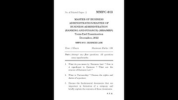 MMPC - 013  December 2022 Question Paper