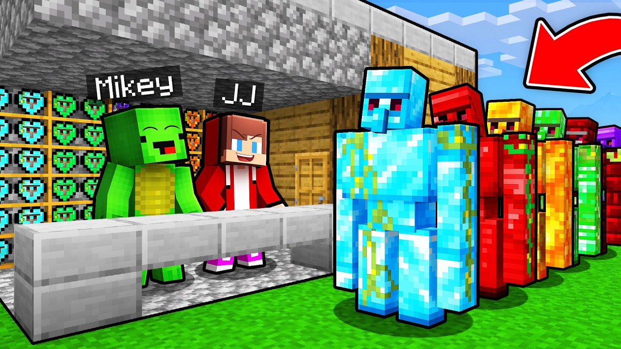 Mikey and JJ Opened GOLEM Store - Minecraft Maizen