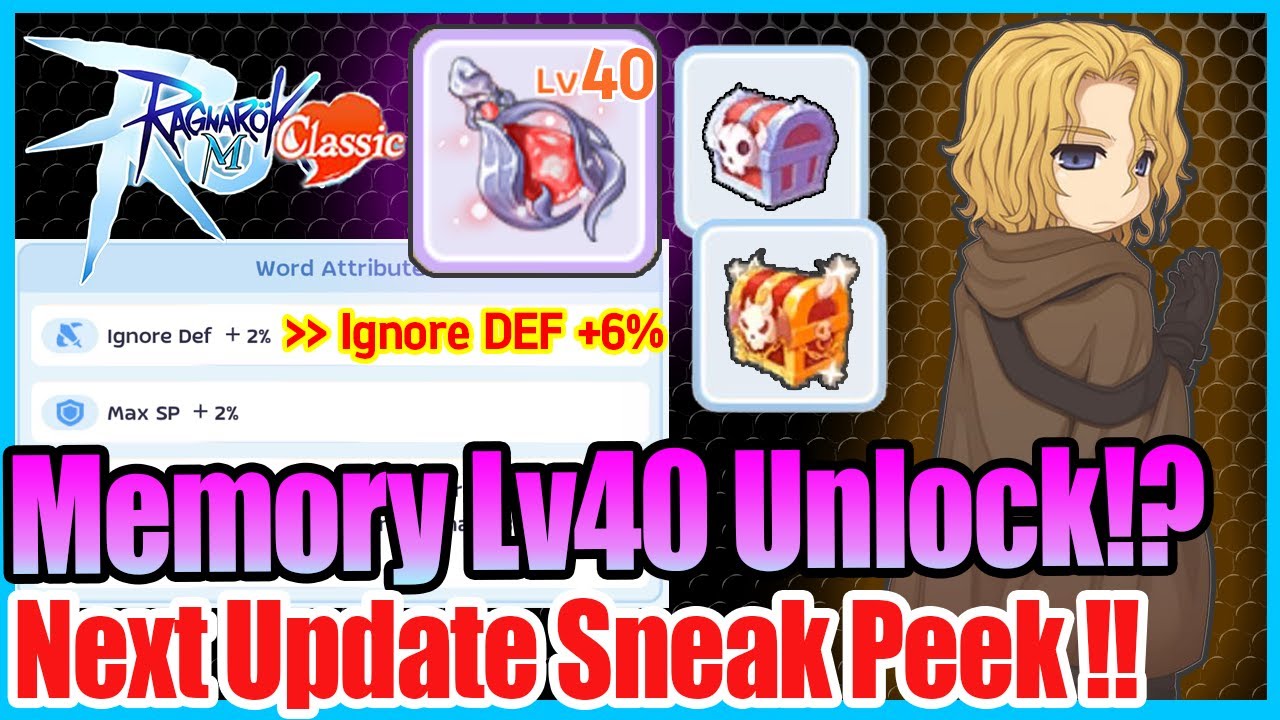 Memory Equipment Lv40 More Stats Increase!? Next Update Sneak Peek ...