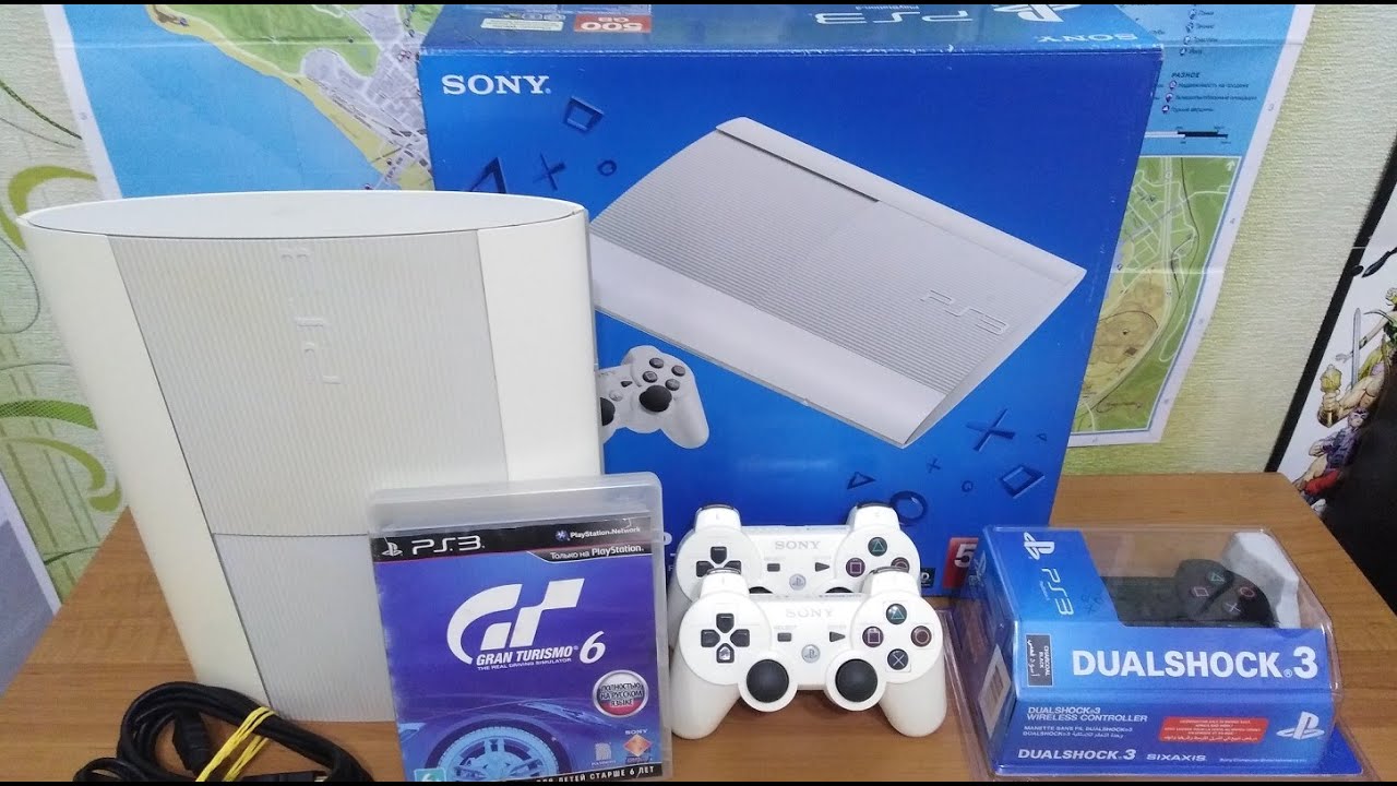 ОБЗОР PLAYSTATION 3 SUPER SLIM WHITE (БЕЛАЯ КОНСОЛЬ PS3) YouTube
