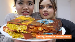 Making The Viral Fix Chocolate Bar Dubai