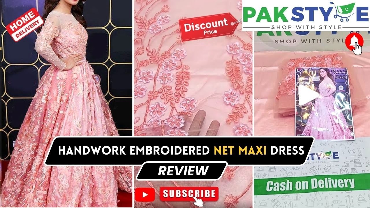 Exclusive Designer Party Wear Pakistani Bridal Embroidery Net Dress With  Skirt Bottom for Women by Vastra Designer - Etsy