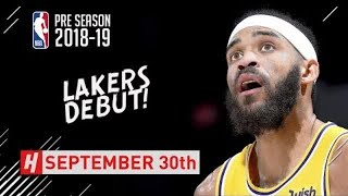 JaVale McGee Full LAKERS DEBUT Highlights vs Nuggets - 2018.09.30 - 17 Pts, 7 Reb!