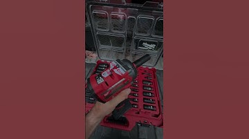 M12 3/8 Stubby Impact Wrench with sockets #commercialelectrician #milwaukeetool #powertools