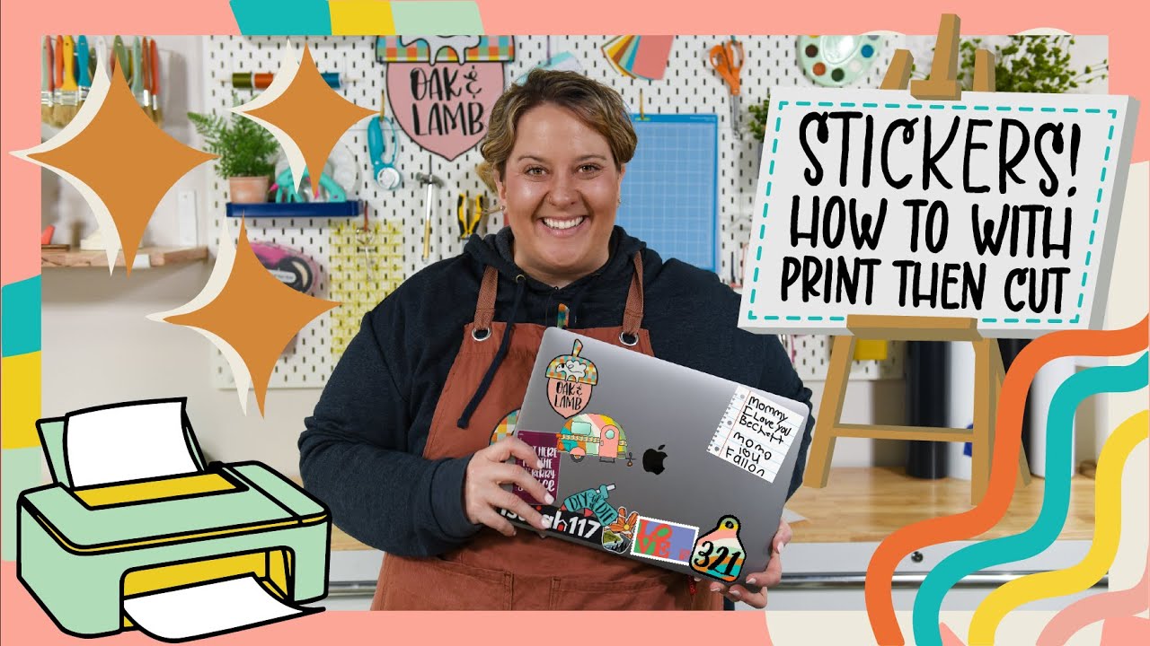 🤩 How to Print on Vinyl - Making Custom Laptop Stickers with Cricut 