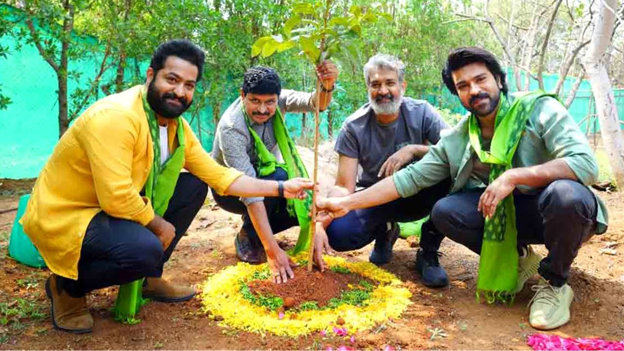 RRR Movie Team Participating In Green India Challenge | Ram Charan | NTR | Rajamouli | Daily Culture