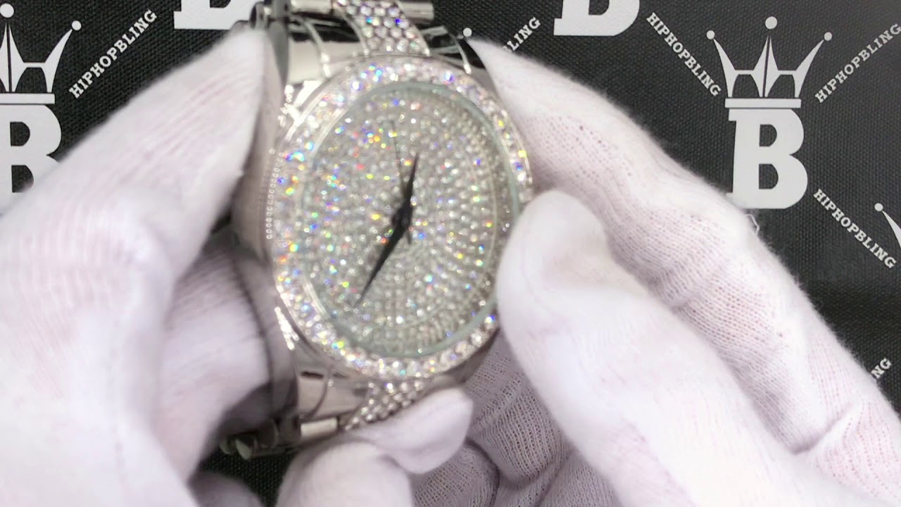 Silver Iced Out Center Dress Hip Hop Watch | WAT8180R Silver Iced Out Center Dress Hip Hop Watch | WAT8180R