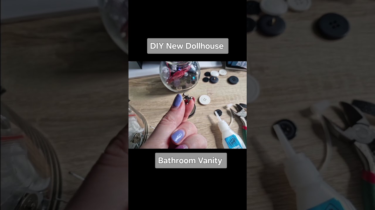 DIY New Dollhouse Bathroom Vanity 