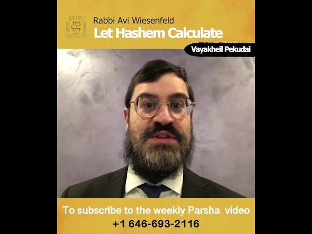 Let Hashem Calculate