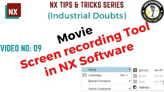 Movie Command in NX // NX Screen Recording Tools //