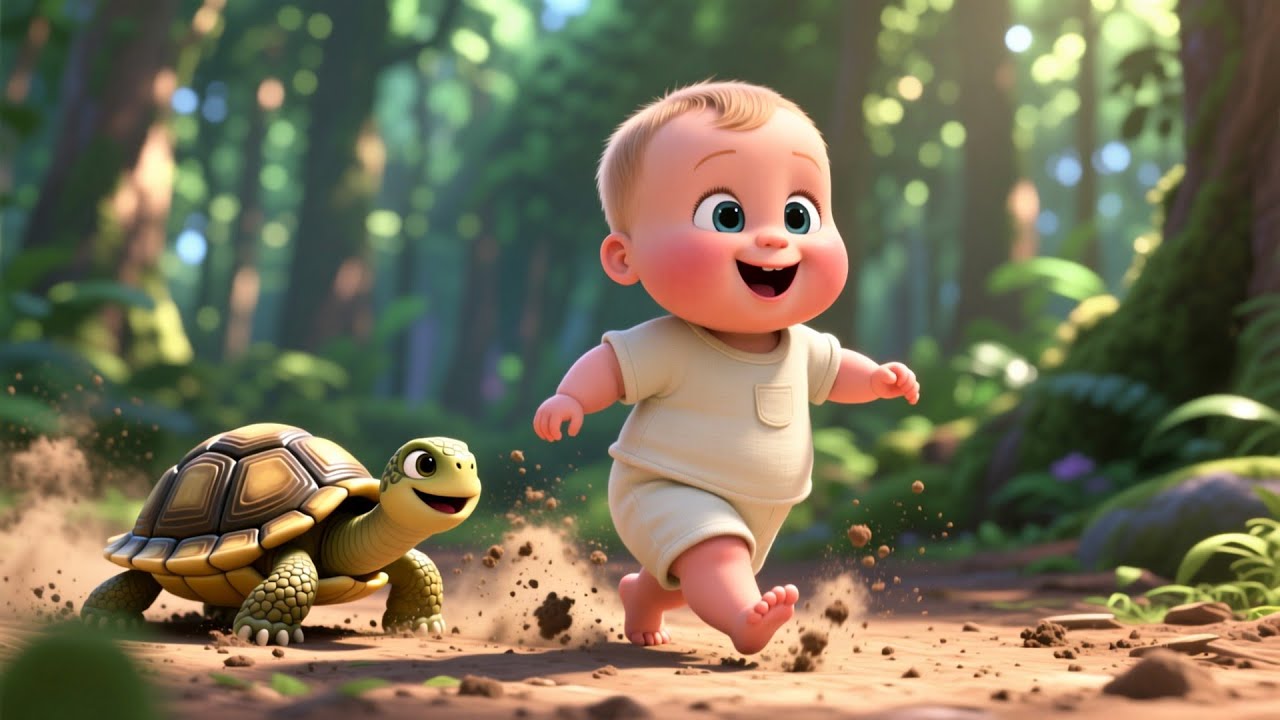 Turtle’s Slow Walk Time 🐢⏳ | Kids Learning Video | Fun Preschool Animal Adventure