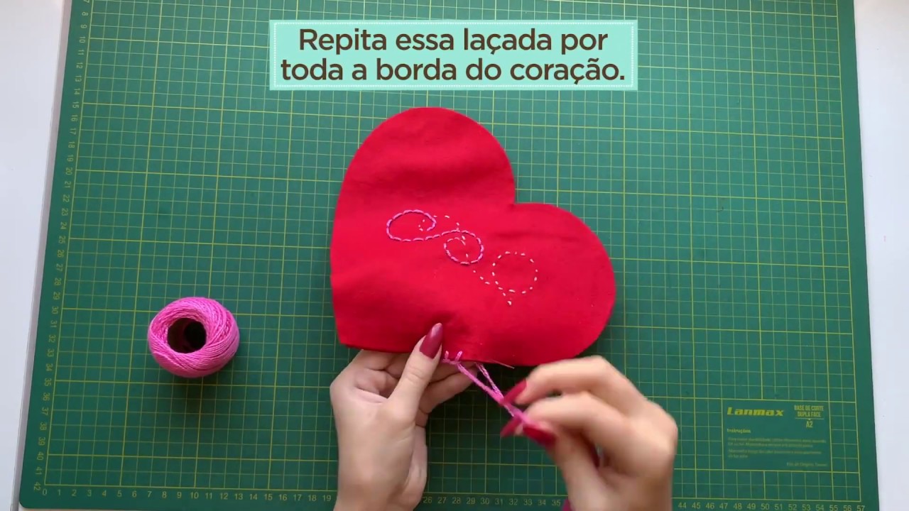 #ClubeEmCasa - Dia dos Namorados - Tutorial almofada de coração