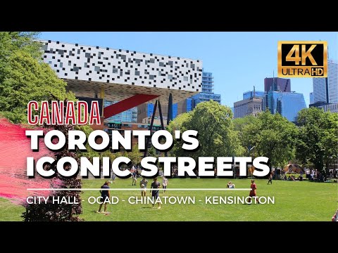 Toronto, 캐나다 | Grange 공원 | 도보 여행 4K