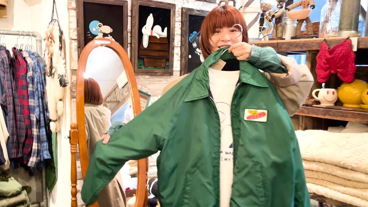【古着屋巡り】グッズトレーナーに合うコーデ！🛍️視聴者プレゼント企画