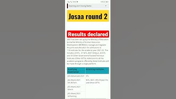 josaa round 2 results check out