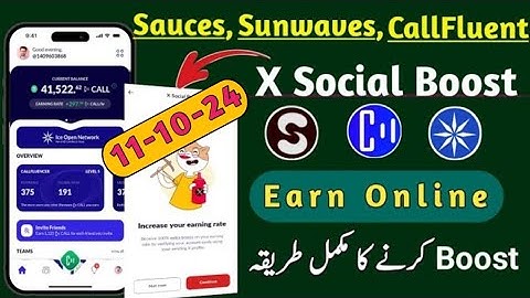 X Social Boost | Sunwaves, Sauces, DoctorX & CallFluent X social boost | Earn Online@QamarZiaAli