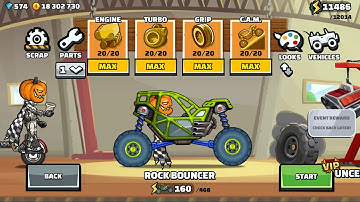 Hill Climb Racing 2 - NEW VEHICLE ROCK BOUNCER GAMEPLAY