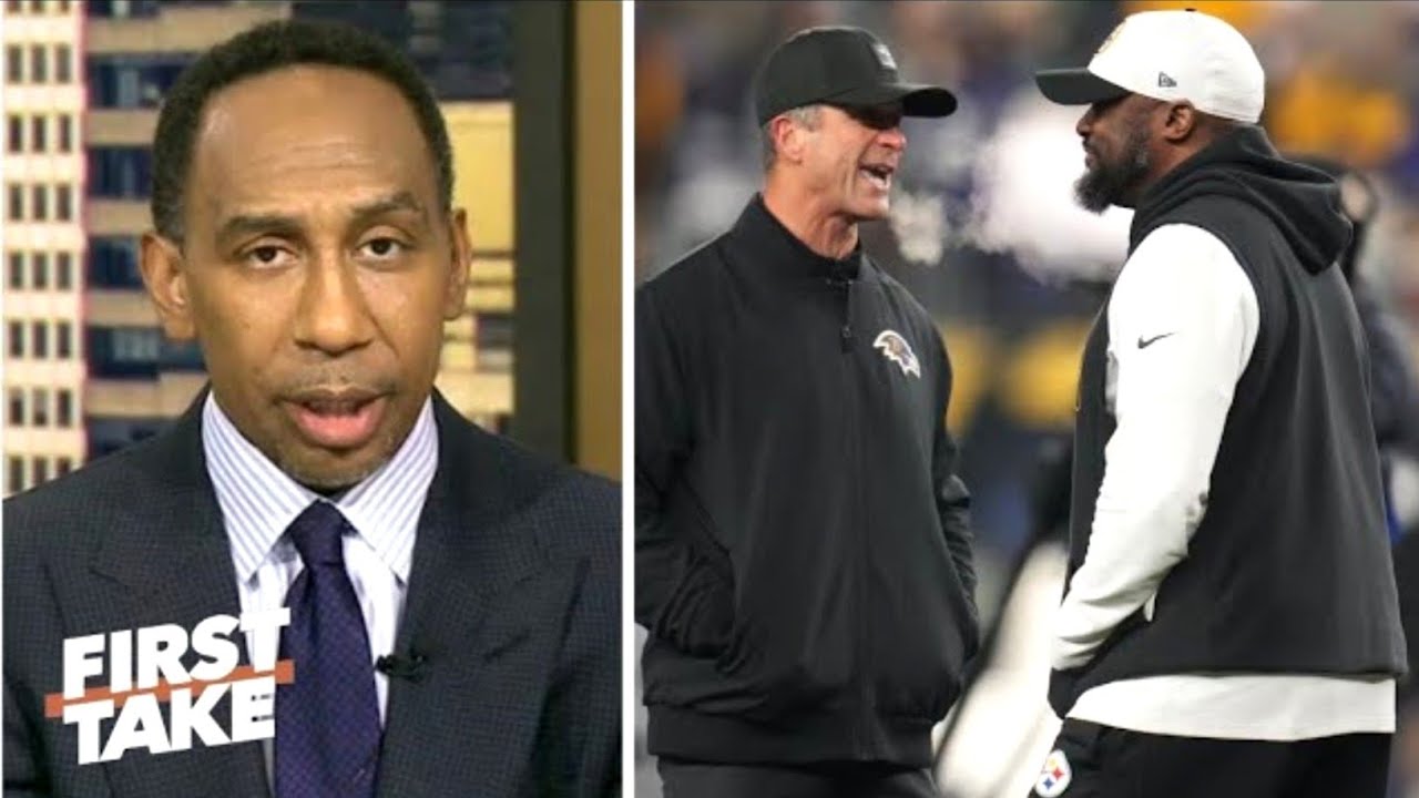FIRST TAKE | "Ravens & Steelers should swap head coach" - Stephen A. reacts to Tomlin leave Steelers
