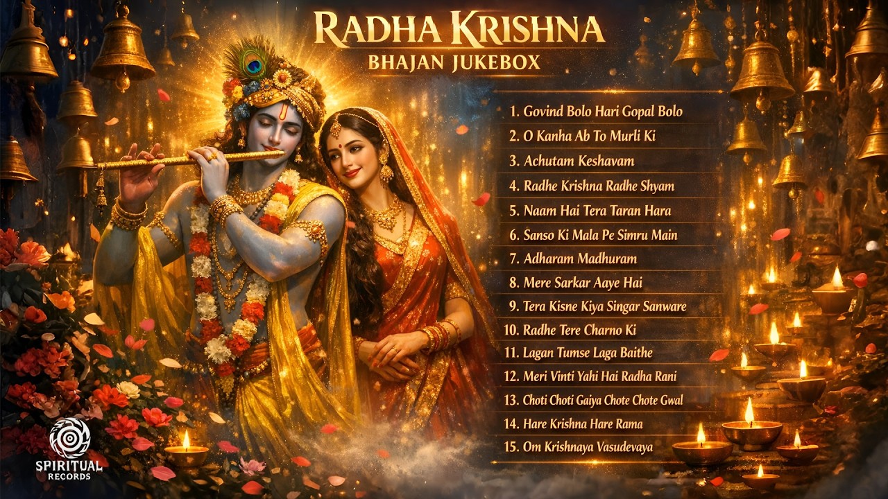 🌸 Radha Krishna Bhajan Jukebox | Most Beautiful Krishna Bhajans | Nonstop Devotional Songs
