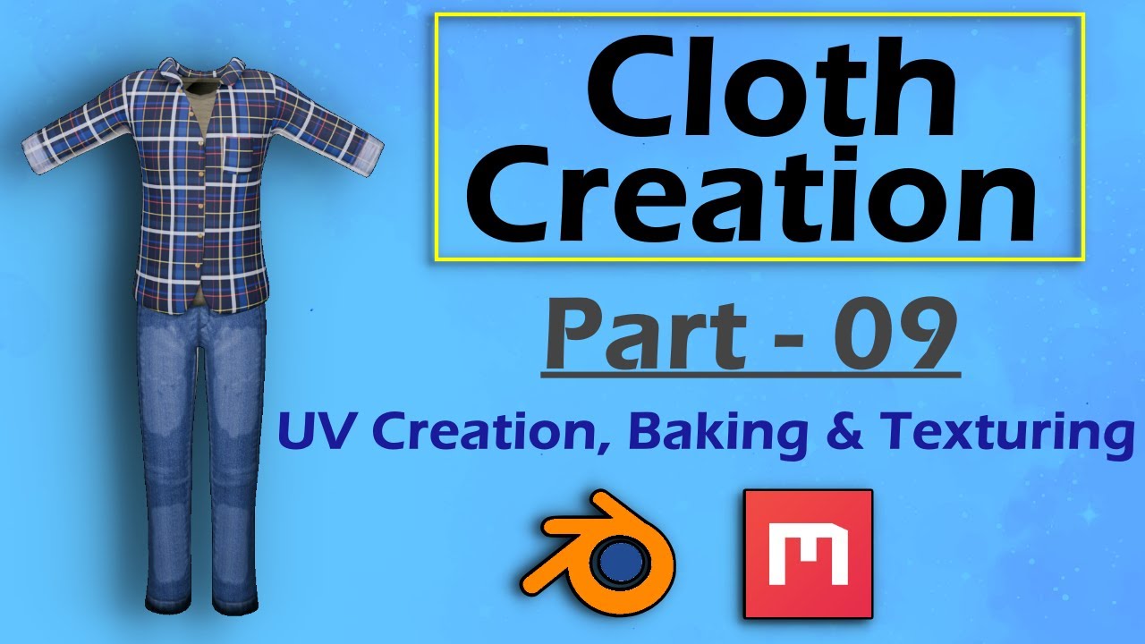 3D Cloth Creation in Blender Quixel Mixer (Full Course) - UV , Baking, Texturing  - Part -09