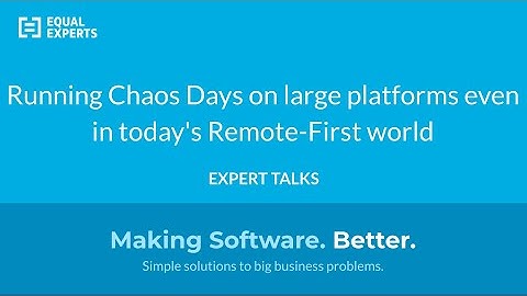 Running Chaos Days on large platforms even in today