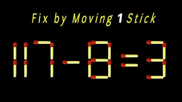 IQ test: Move One Matchstick to Make Equation Correct!