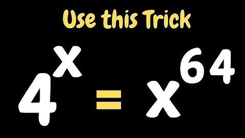 Can you Solve; 4^x = x^64 ? | MATHS OLYMPIAD #maths #matholympiad #mathematics